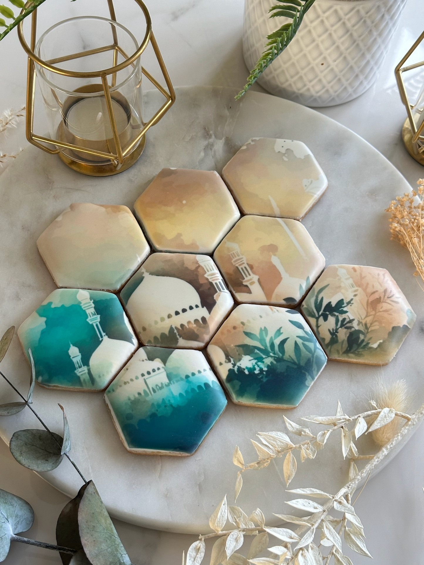 Personalised Hexagonal Cookie Set