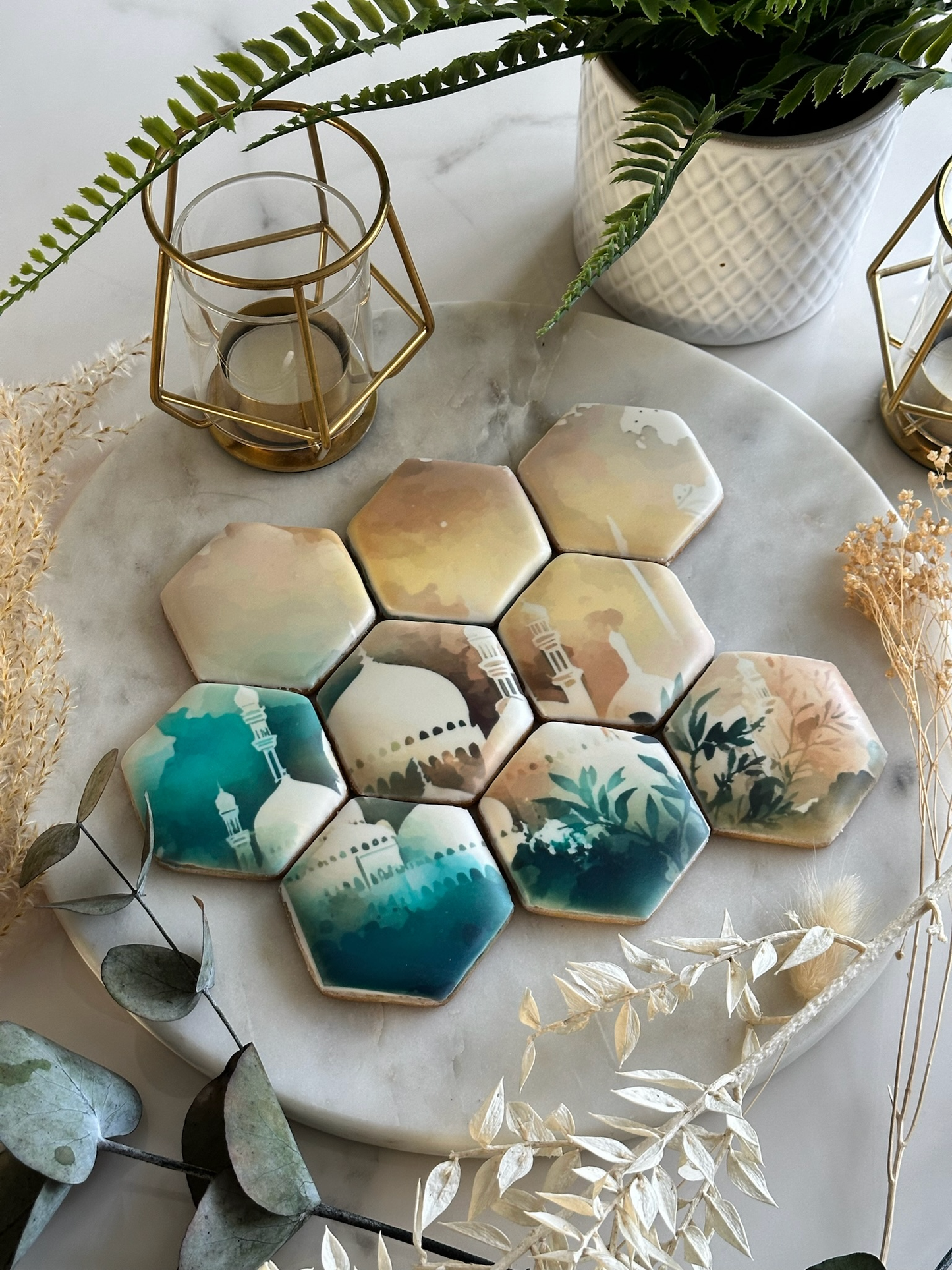 Personalised Hexagonal Cookie Set