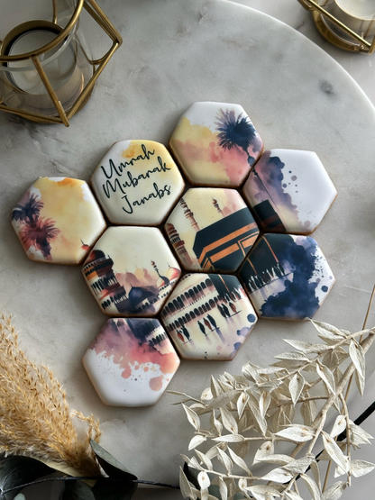 Personalised Mecca Hexagonal Cookie Set