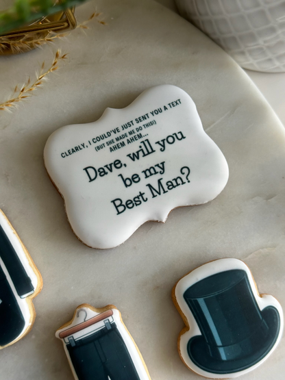 Personalised 'Will you be my Best Man' Cookie Set