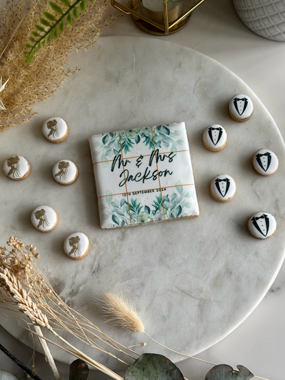 Personalised Wedding Tic Tac Toe Cookie