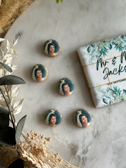 Personalised Photo Wedding Tic Tac Toe Cookie