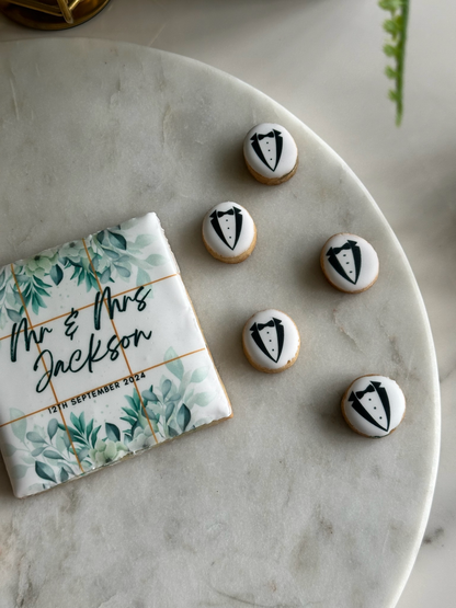 Personalised Wedding Tic Tac Toe Cookie