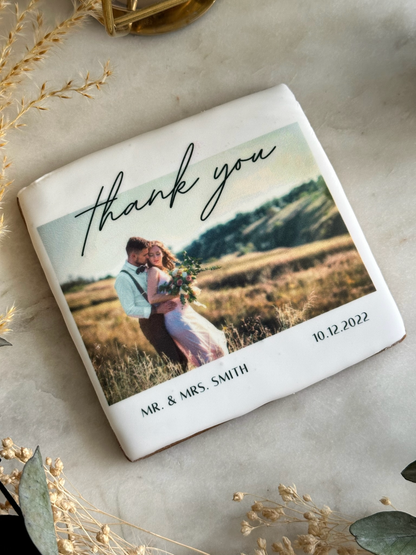 Personalised Photo 'Thank You' Wedding Favour