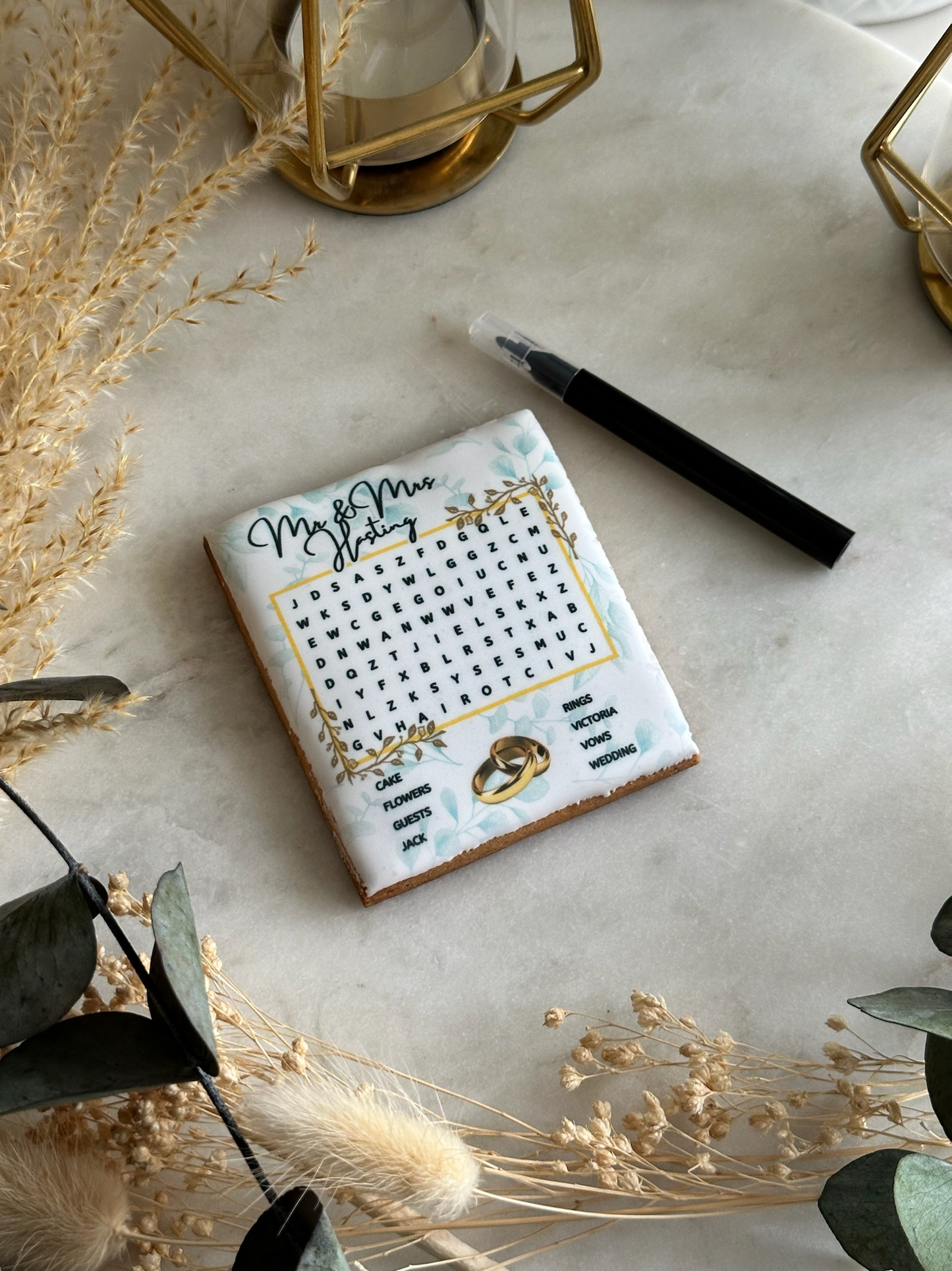 Personalised Wedding Wordsearch Favour